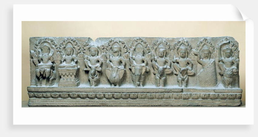 Frieze depicting nine divinities by Cambodian School