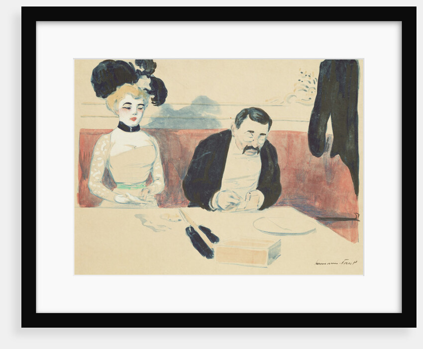 Couple in a Restaurant by Rene George Hermann-Paul