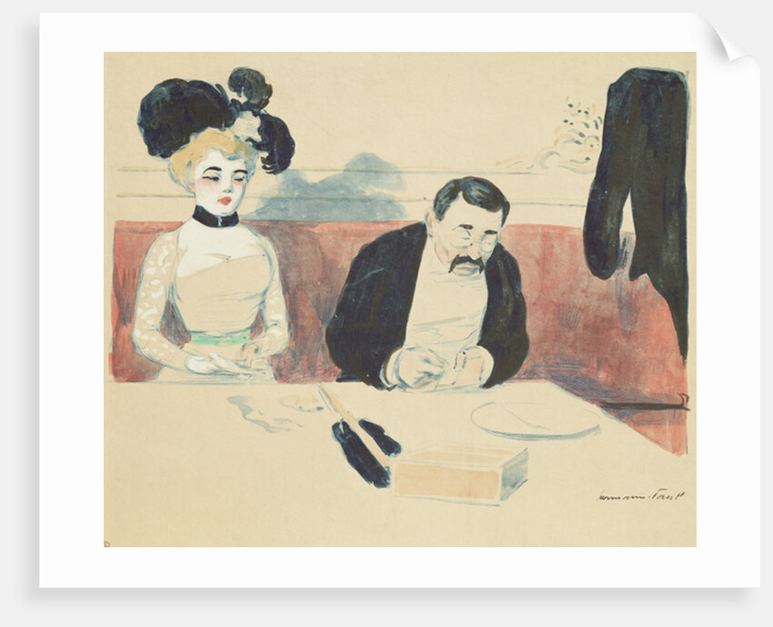 Couple in a Restaurant by Rene George Hermann-Paul