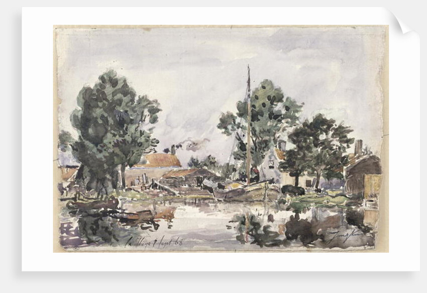A Canal in The Hague, 1868 by Johan-Barthold Jongkind