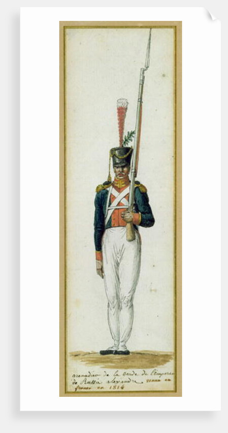 Grenadier of the Guard of Alexander I during a visit to France in 1814 by Pierre Antoine Lesueur