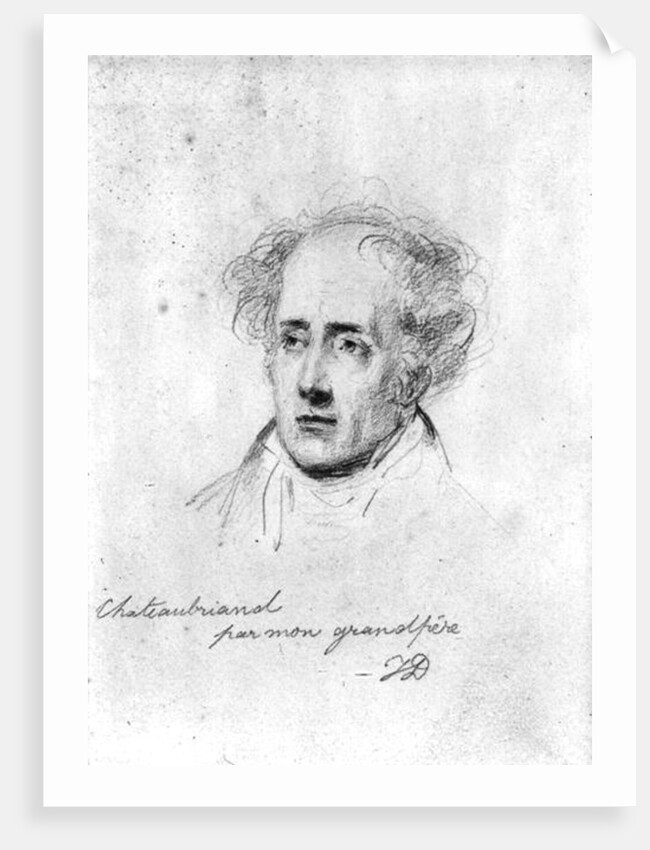 Portrait of Francois Rene Vicomte de Chateaubriand, c.1829 by Emile Jean Horace Vernet