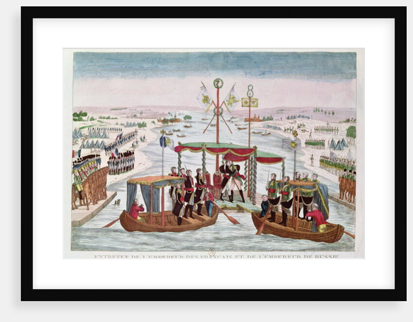 The Meeting between Napoleon I and Tsar Alexander I at Niemen, 25th June 1807 by French School