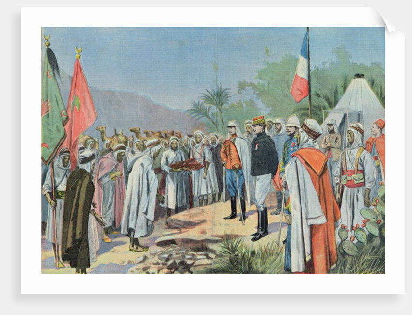 General Lyautey receiving the surrender of a rebel tribe in Morocco by French School