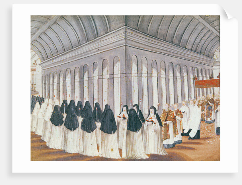Procession of the Holy Sacrament in the Cloister by Louise Madelaine Cochin