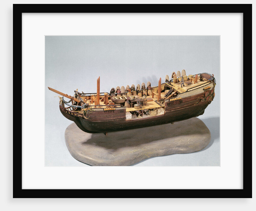 Model of a fishing boat by French School