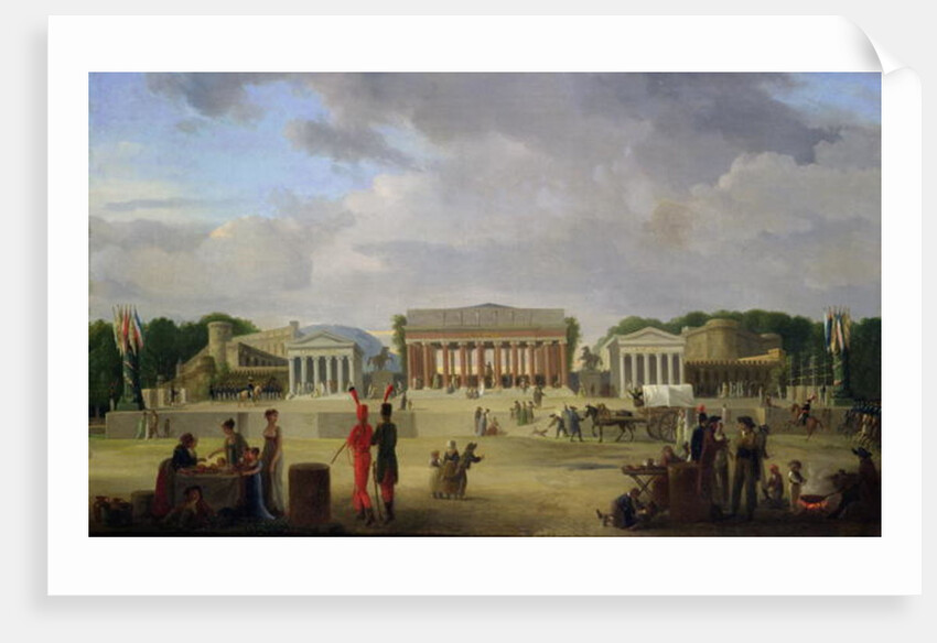 View of the Grand Theatre Constructed in the Place de la Concorde for the Fete de la Paix, 9th November 1801 by Jean-Baptiste-Louis Cazin