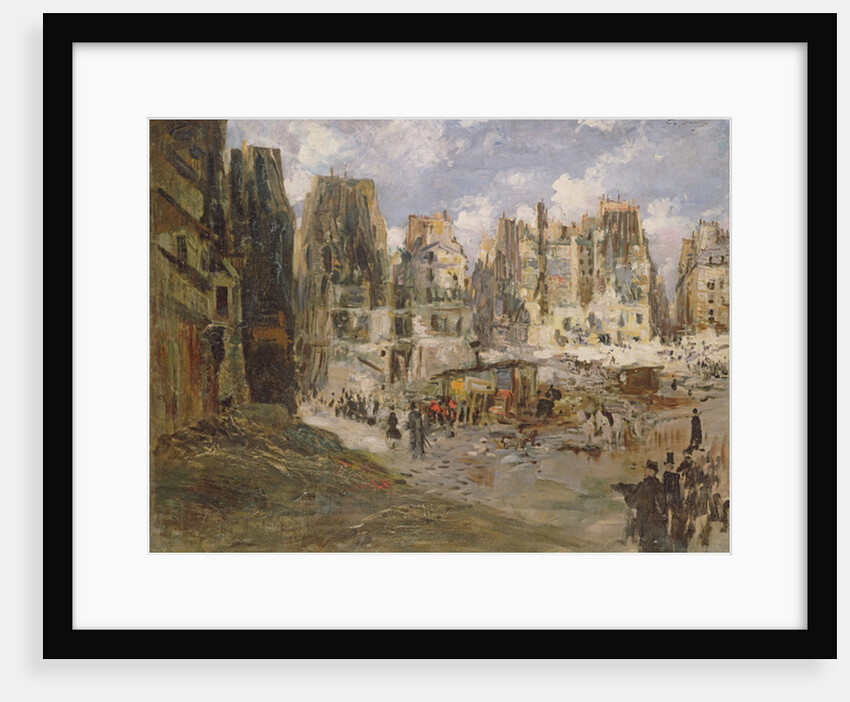 Levelling of buildings for the creation of the Avenue de l'Opera, 1864-79 by Felix Hilaire Buhot