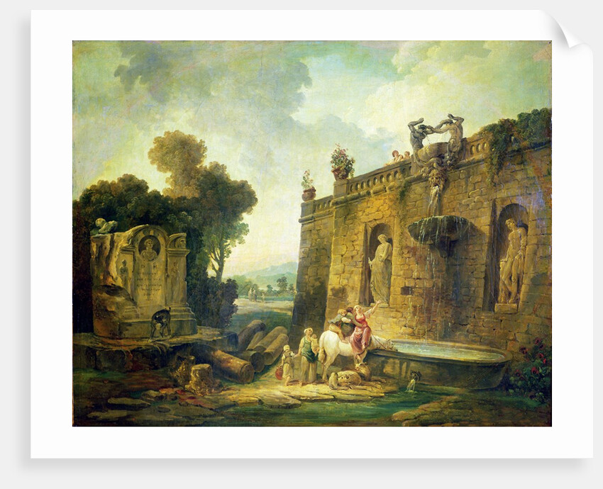 The Watering Place by Hubert Robert