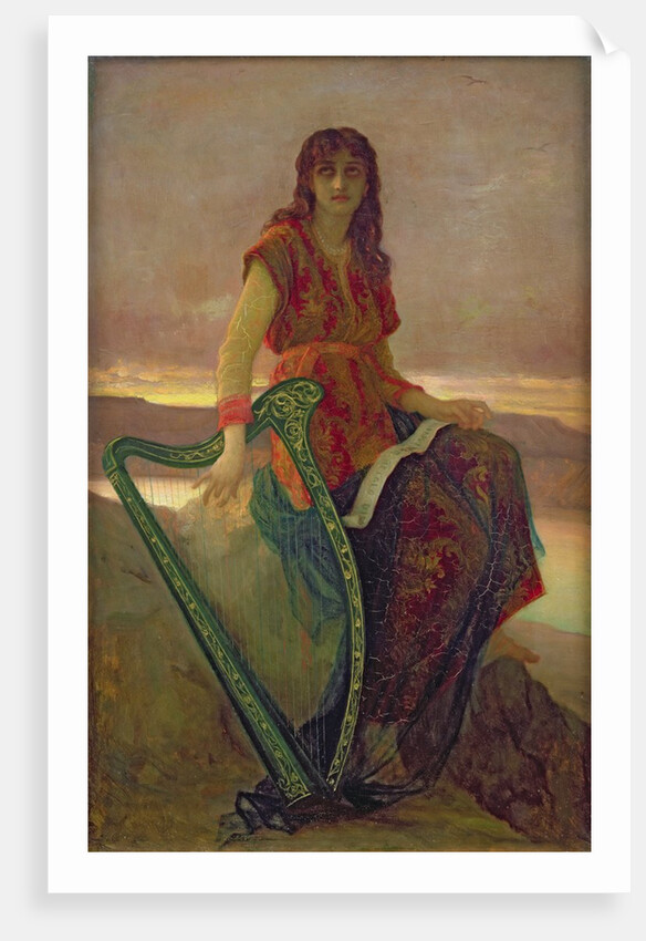 The Harpist, 1859 by Antoine Auguste Ernest Herbert or Hebert
