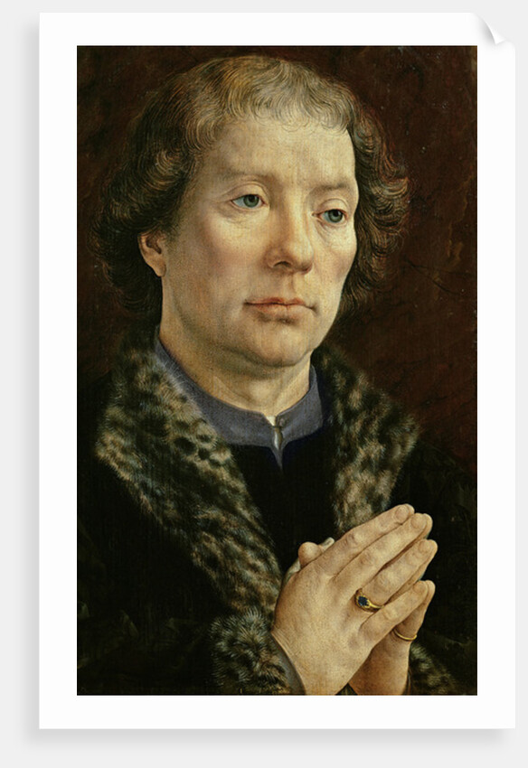 The Carondelet Diptych: left hand panel depicting Jean Carondelet Dean of Besancon church, 1517 by Jan Gossaert