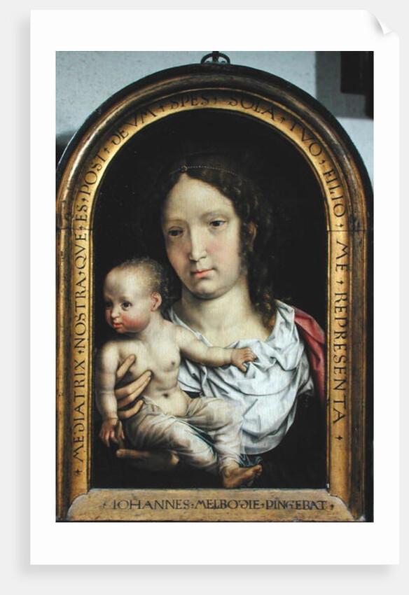 The Carondelet Diptych: right hand panel depicting the Virgin and Child, 1517 by Jan Gossaert