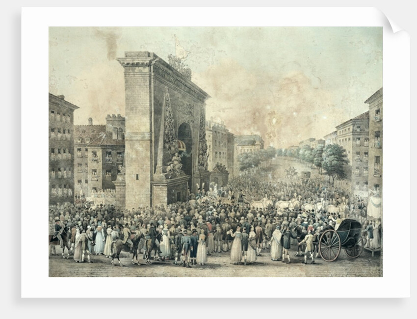 Entrance of Louis XVIII through the Porte Saint-Denis, 1814 by Nicolas Joseph Vergnaux