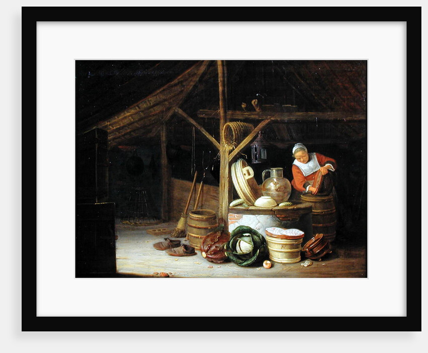 Kitchen Interior by Hendrik Martensz Sorgh