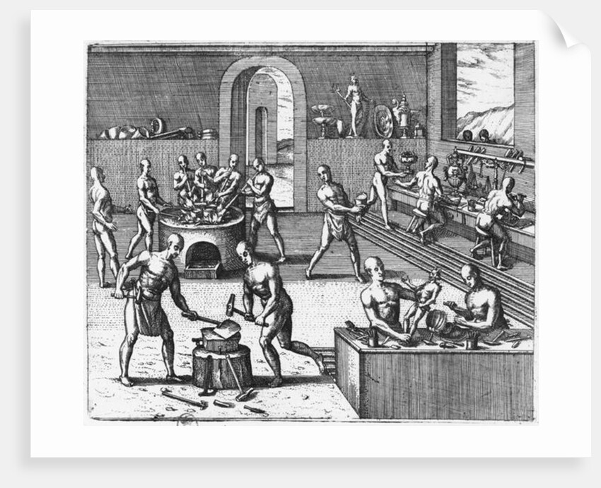 Peruvian goldsmiths by Theodor de Bry