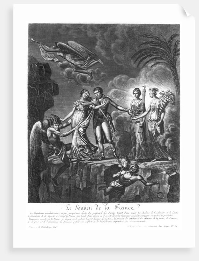 Allegory of the Good Government of Napoleon Bonaparte from 'Le Soutien de la France', c.1801 by Alexis Chataigner