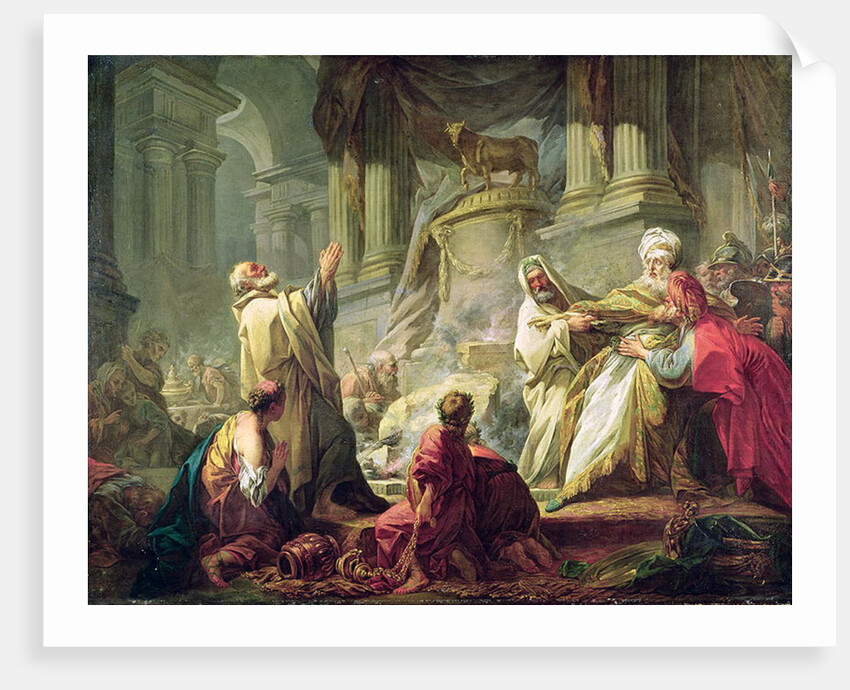 Jeroboam Sacrificing to the Golden Calf, 1752 by Jean-Honore Fragonard