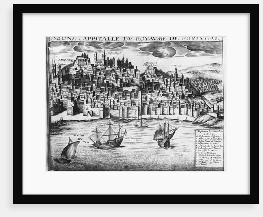 View of Lisbon, Portugal 16th century by French School