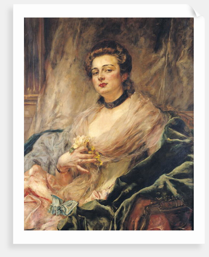 Portrait of the Artist's Wife by Eduardo-Leon Garrido