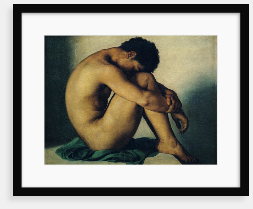 Study of a Nude Young Man, 1836 by Hippolyte Flandrin