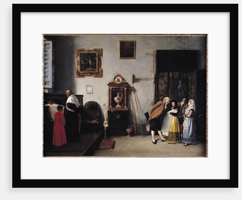 A Mass in Spain to celebrate the birth of a baby, 1872 by Enrique Melida