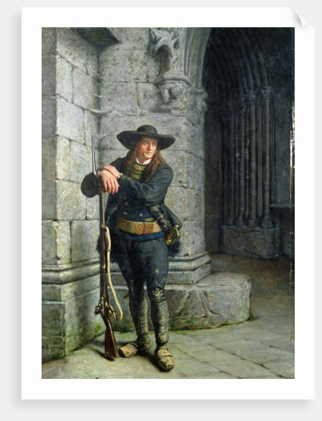Armed Breton Guarding a Porch by Charles Loyeux