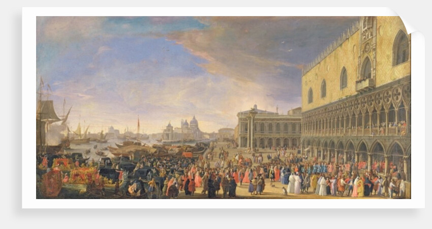 Arrival of the Comte Languet de Gergy at the Palazzo Ducale, Venice, November 1726 by Luca Carlevaris