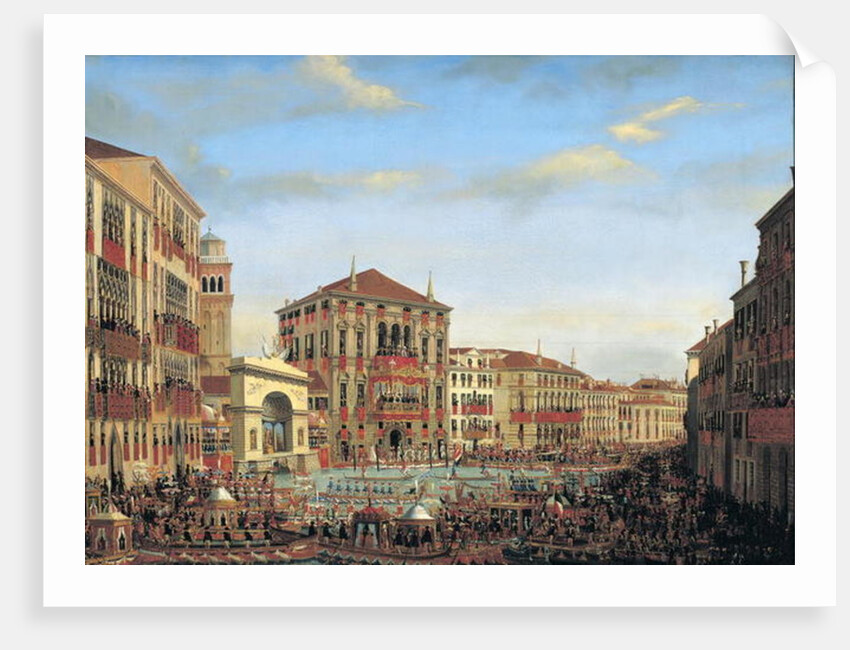 Napoleon I Presiding over a Regatta in Venice, 1807 by Giuseppe Borsato