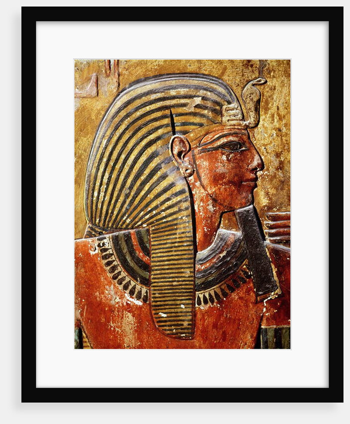 The head of Seti I from the Tomb of Seti, New Kingdom by Egyptian 19th Dynasty