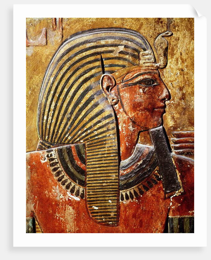 The head of Seti I from the Tomb of Seti, New Kingdom by Egyptian 19th Dynasty