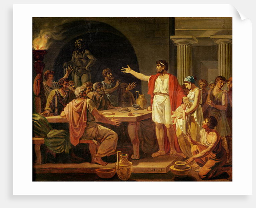 Study for Lycurgus Showing the Ancients of Sparta their King, 1791 by Jacques Louis David