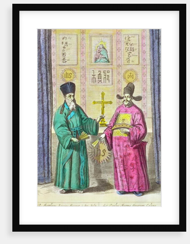 Matteo Ricci and another Christian missionary to China, 1667 by Dutch School
