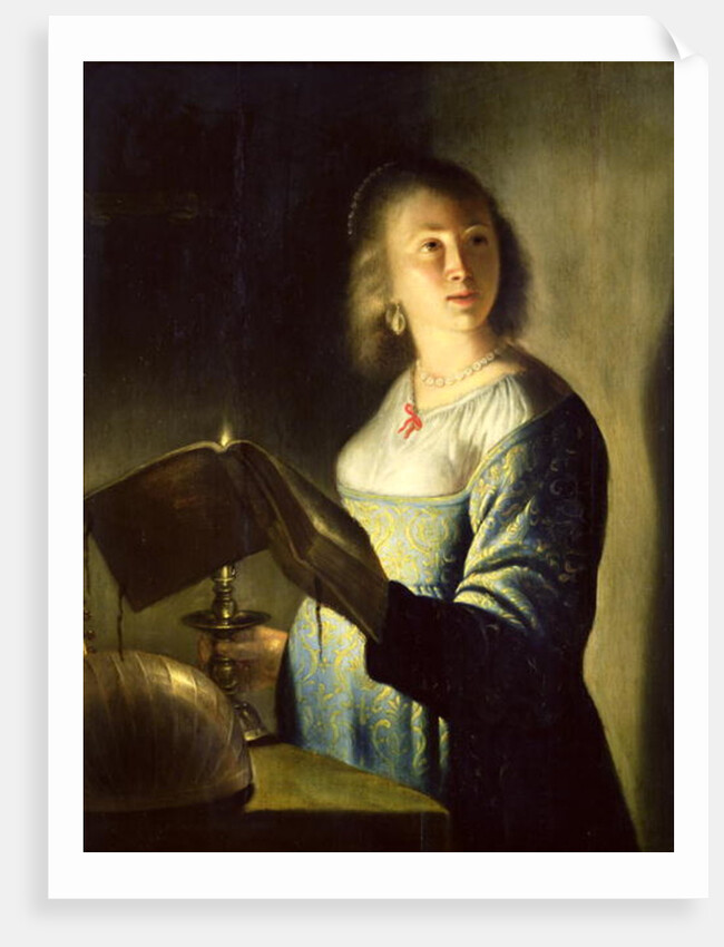 Young Woman with a Candle by Isaac de Jouderville