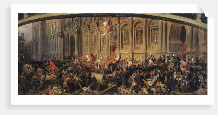 Alphonse de Lamartine Rejecting the Red Flag at the Hotel-de-Ville, Paris, 25th February 1848 by Felix Philippoteaux