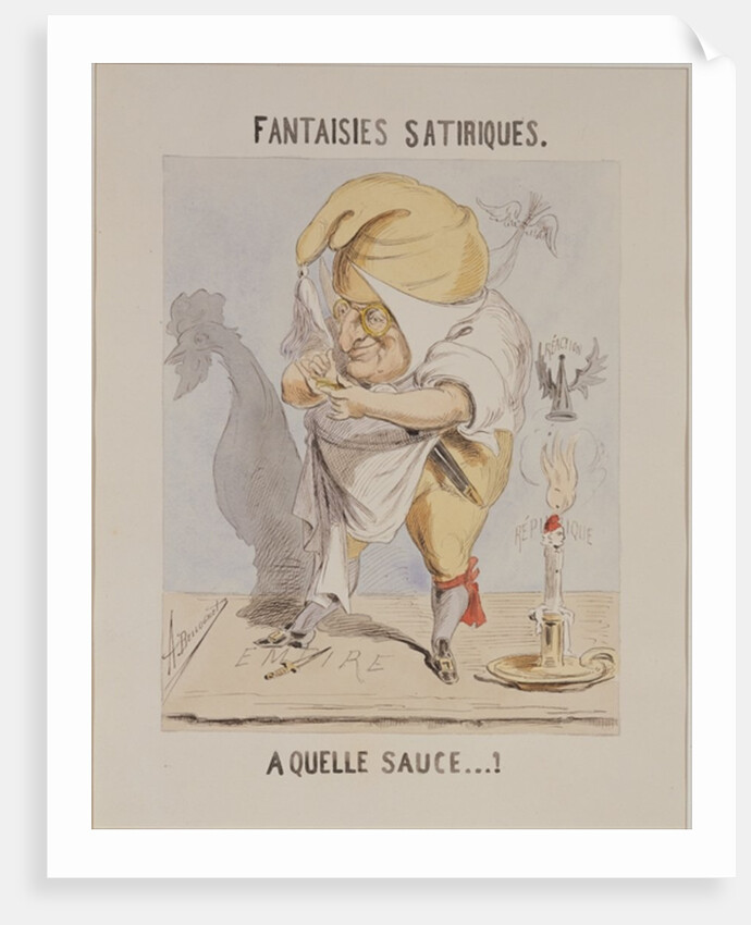 Satirical Fantasies, caricature of Adolphe Thiers by Andre Belloguet