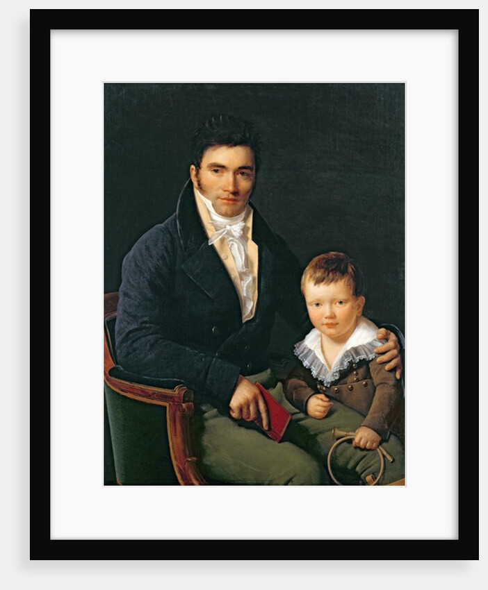 Portrait of a Member of the Barbet Family with his Son by Henri Francois Riesener
