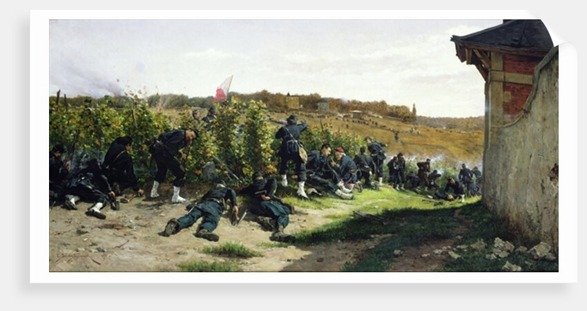 The Tirailleurs de la Seine at the Battle of Rueil-Malmaison, 21st October 1870, 1875 by Etienne Prosper Berne-Bellecour