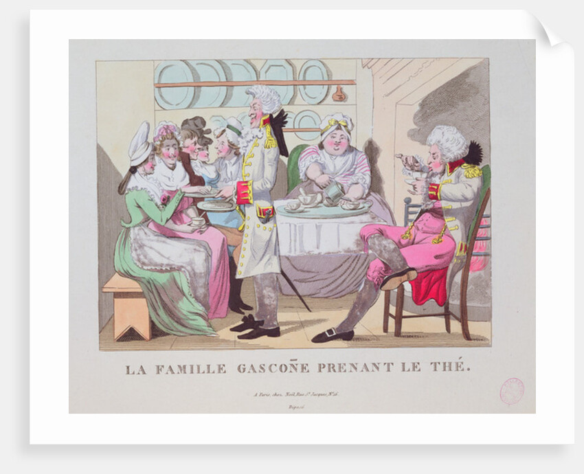 A Family from Gascony Drinking Tea, 1815 by French School