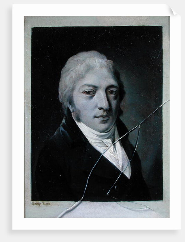 Self Portrait with Broken Glass by Louis Leopold Boilly