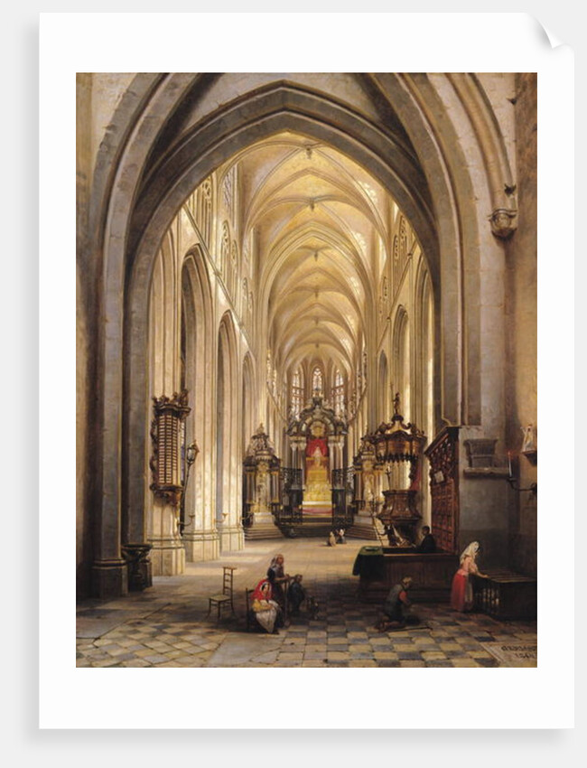 Interior of a Church, 1840 by Jules Victor Genisson