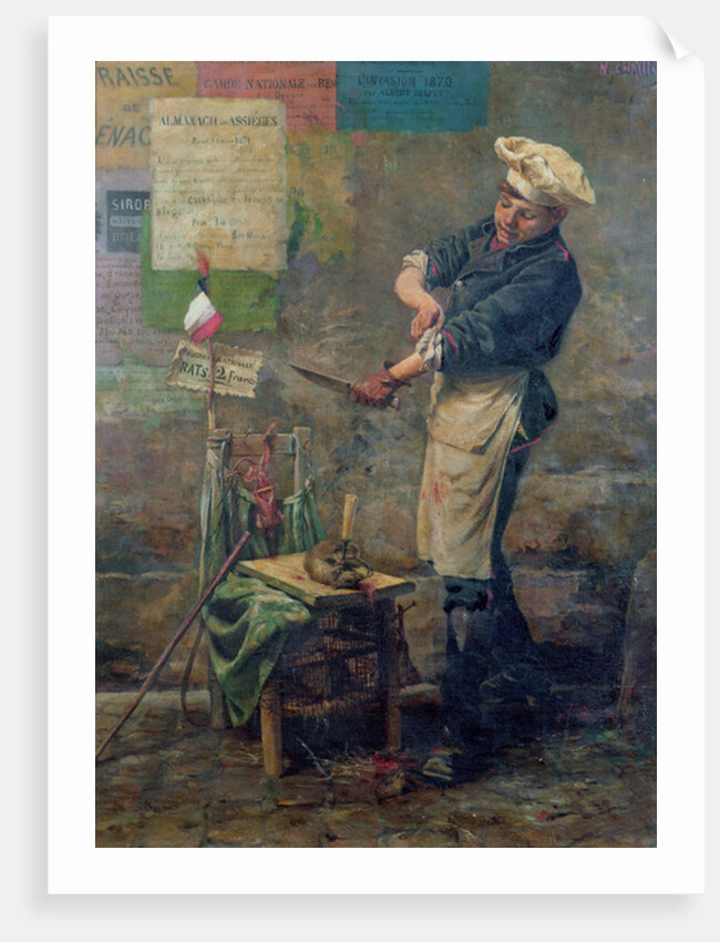 Rat Seller during the Siege of Paris, 1870 by Narcisse Chaillou