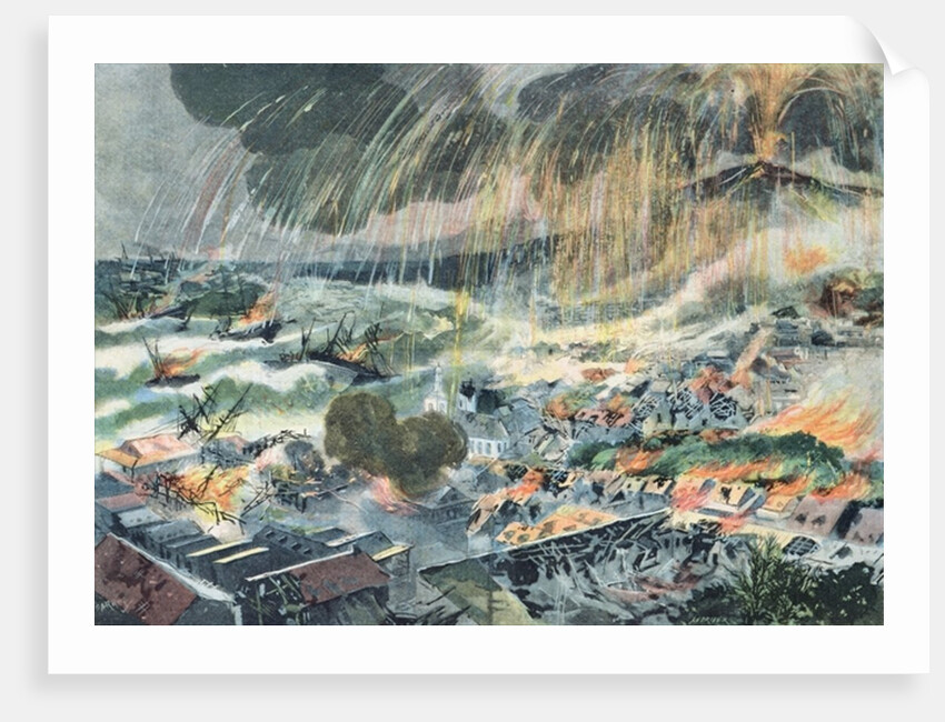 Eruption of a Volcano on Martinique by Clement Auguste Andrieux