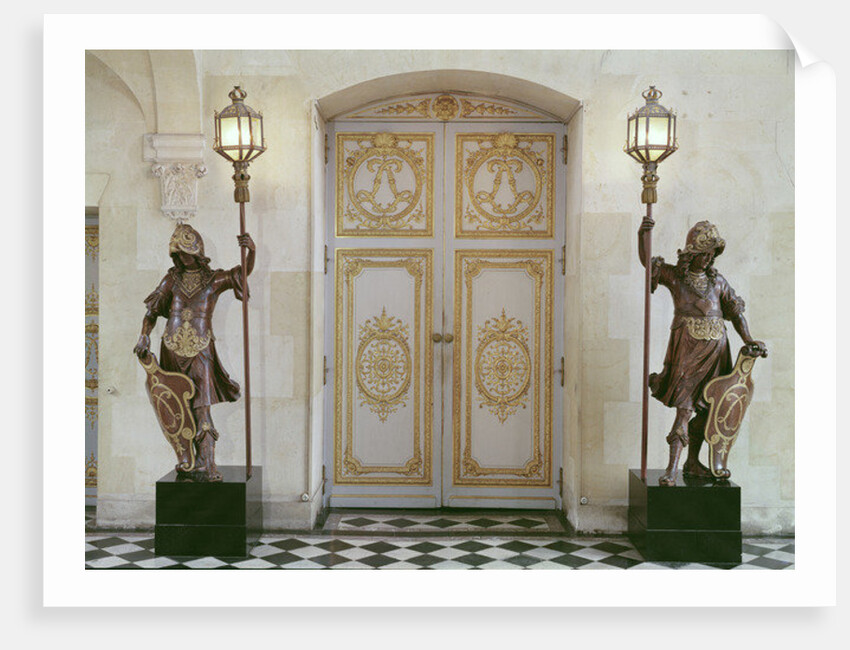 Doors to the vestibule opposite the staircase by French School