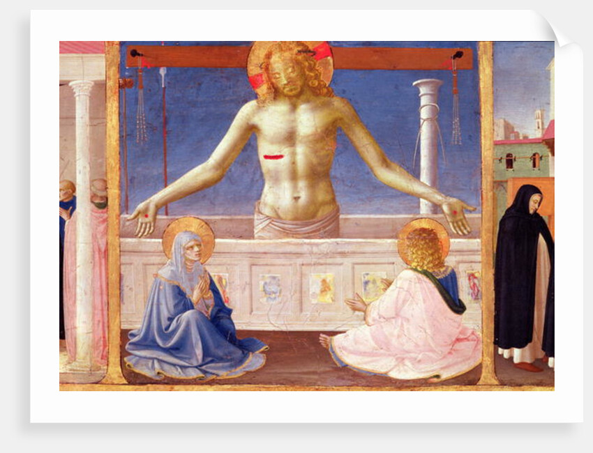 Christ Rising from his Tomb, detail of the predella panel of the Coronation of the Virgin, c.1430-32 by Fra (c.1387-1455) Angelico