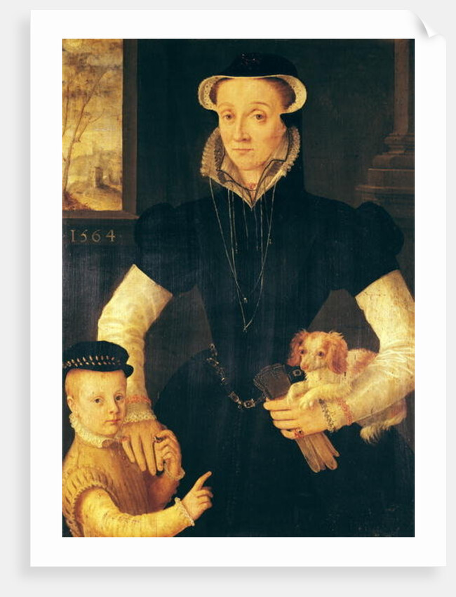 A Widow and her Son, 1564 by Anthonis van Dashorst (c.1519-1576/77) (attr.to) Mor