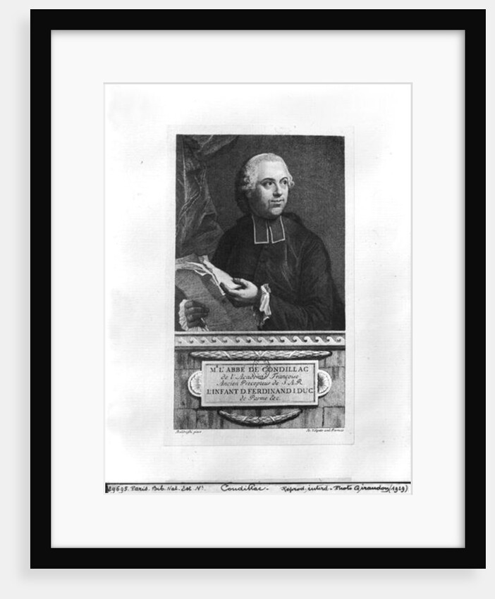 Etienne Bonnot de Condillac 2nd half 18th century by Giuseppe Baldrighi