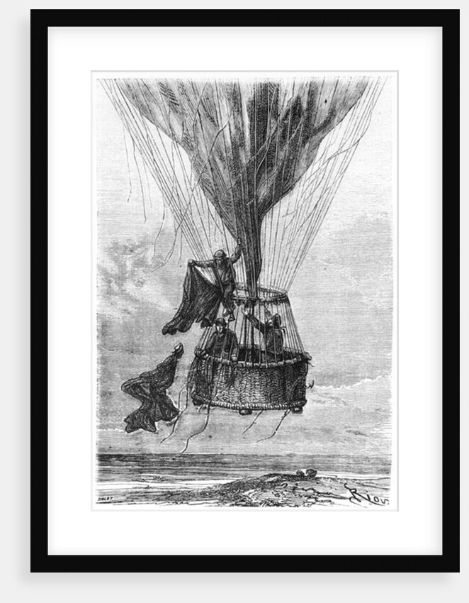 Three Men in a Gondola by Edouard Riou