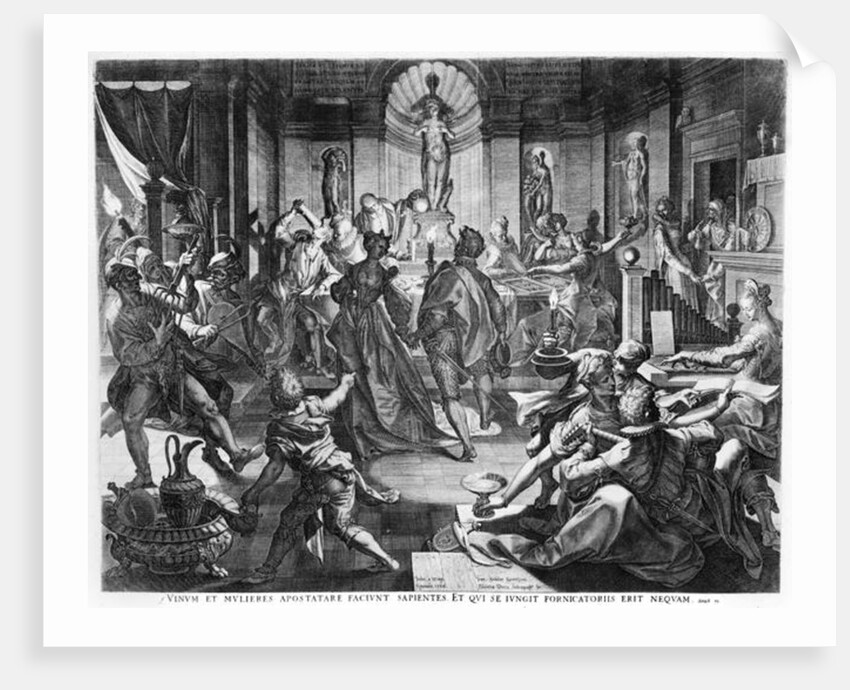 Celebration Scene, 1588 by Jean or Johann Sadeler