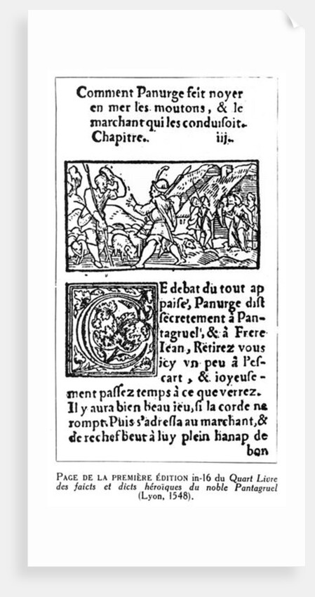 How Panurge Drowned the Sheep by (after) French School