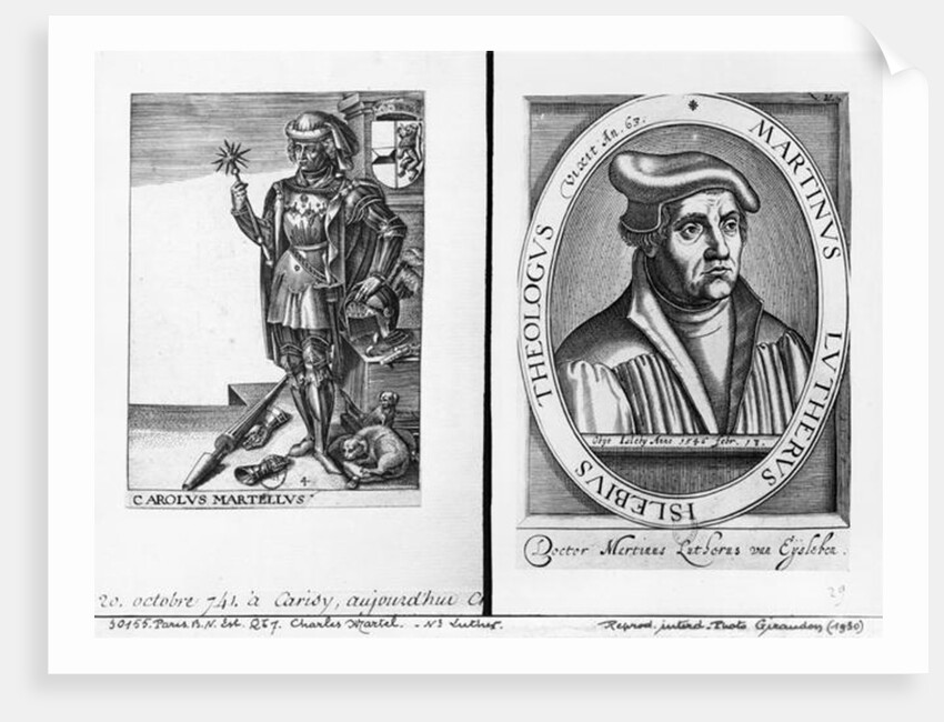 Charles Martel and Martin Luther by French School